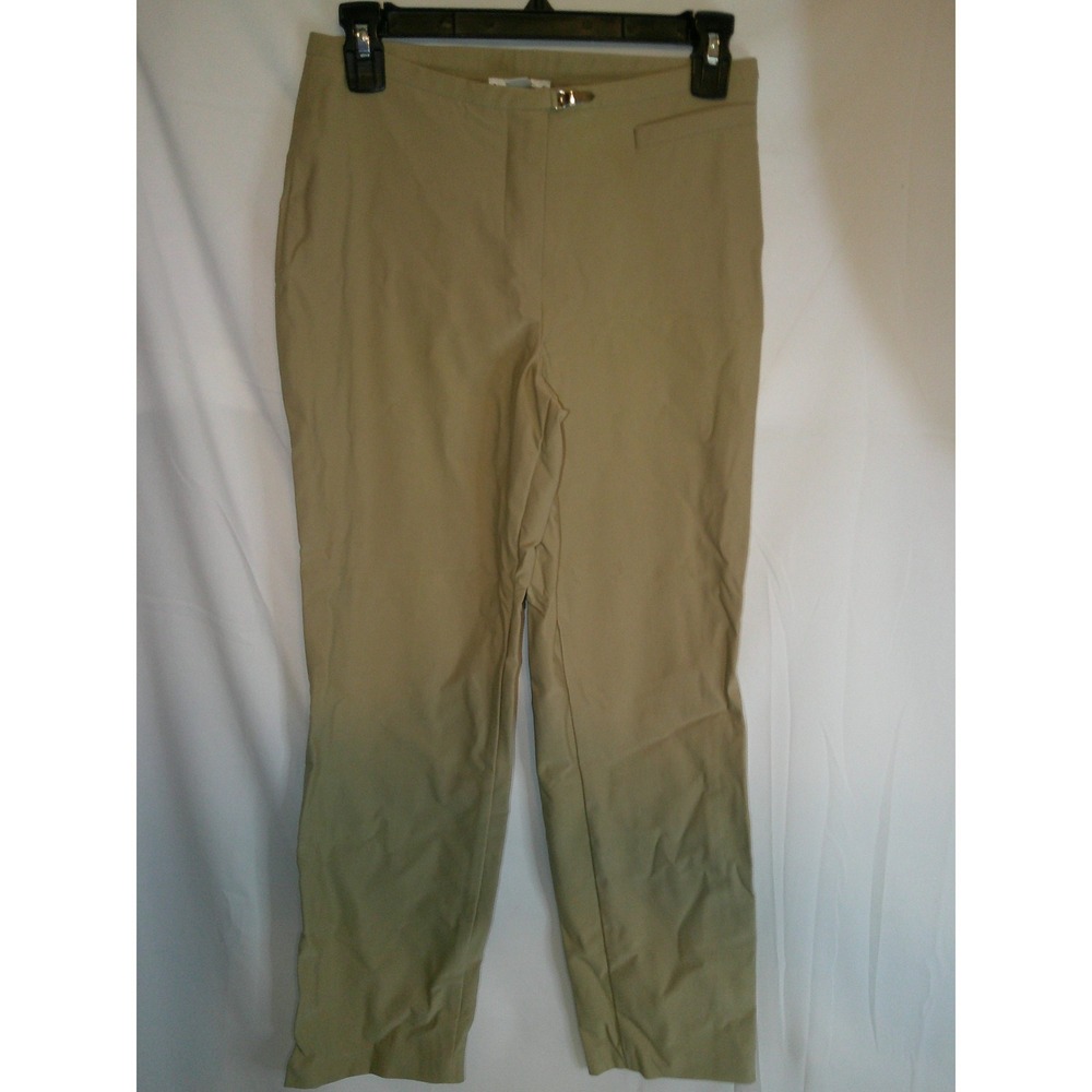 Bebe Khaki Straight Leg Career Pants Size 6P‎ Made in USA